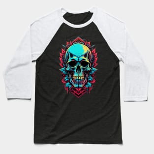 Vintage Cyberpunk Skull Baseball T-Shirt